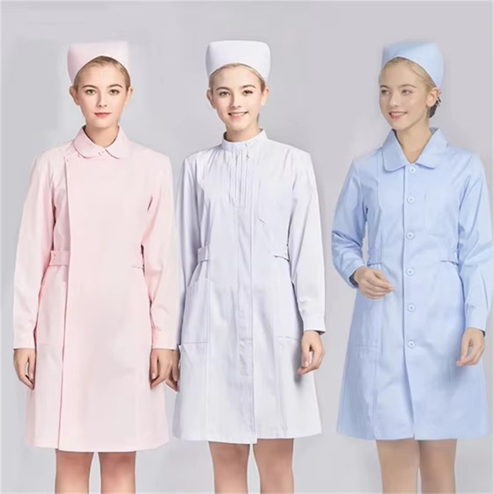 Medical Lab Coat - 새로운 순수 코튼 통기성 흰색 유니폼