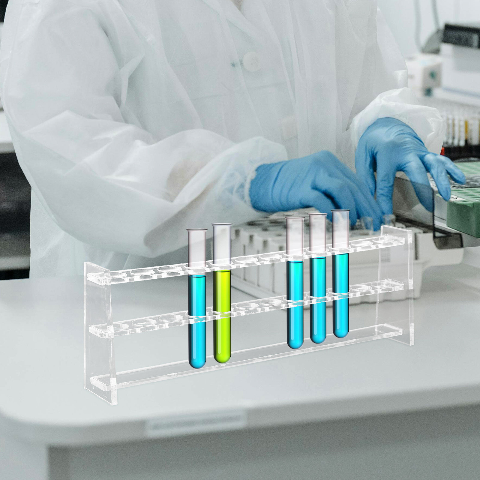 Laboratory Centrifuge - 12 홀 테스트 튜브 랙 아크릴