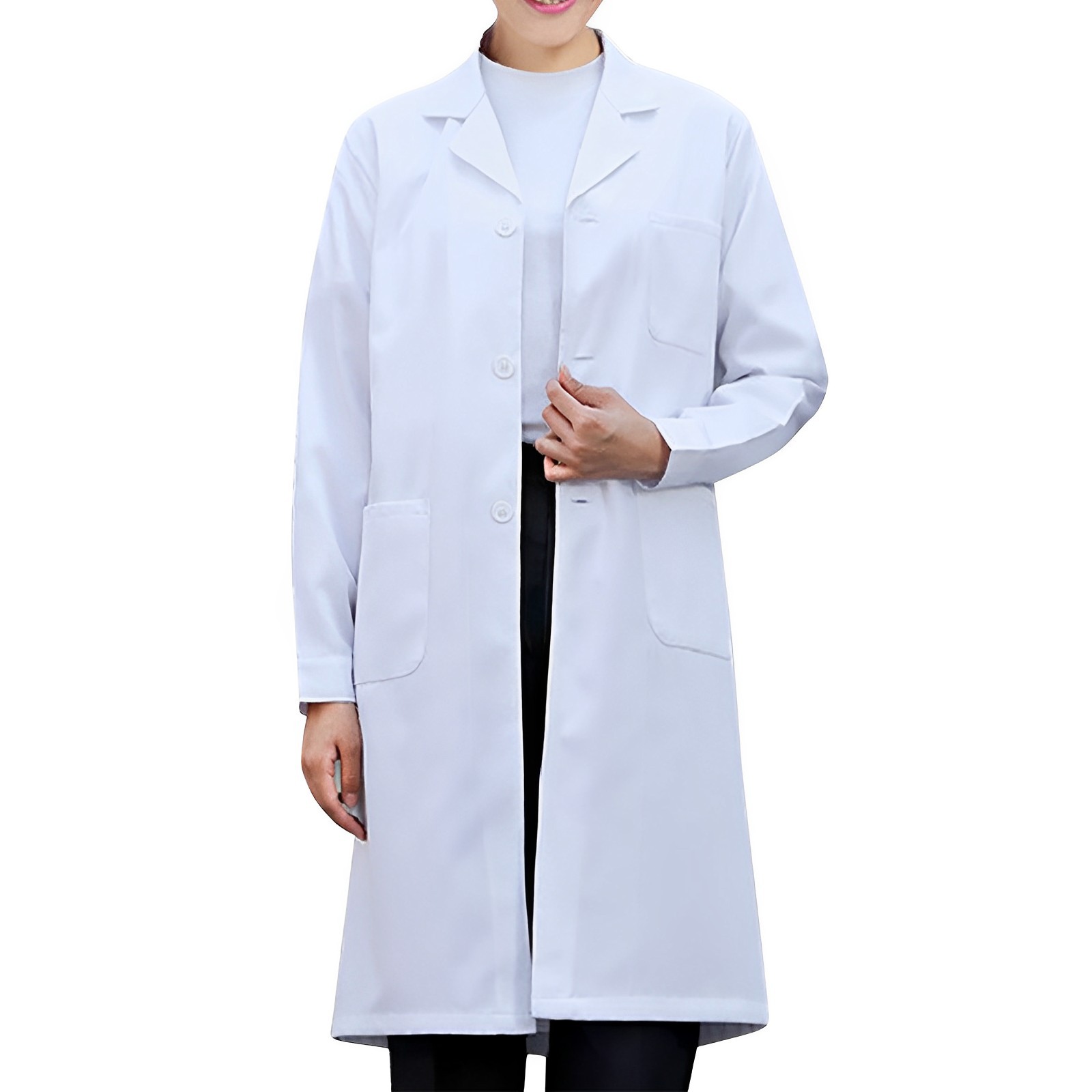 Medical Lab Coat - 여성용 흰색 실험실 코트 남성 학생