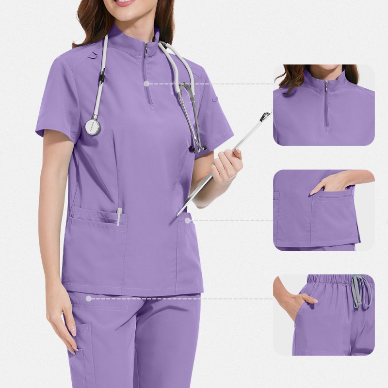 중성 의료용 반투명 스탠드 칼라 지퍼 디자인, 의사 및 - Medical Lab Coat 리뷰 및 가격
