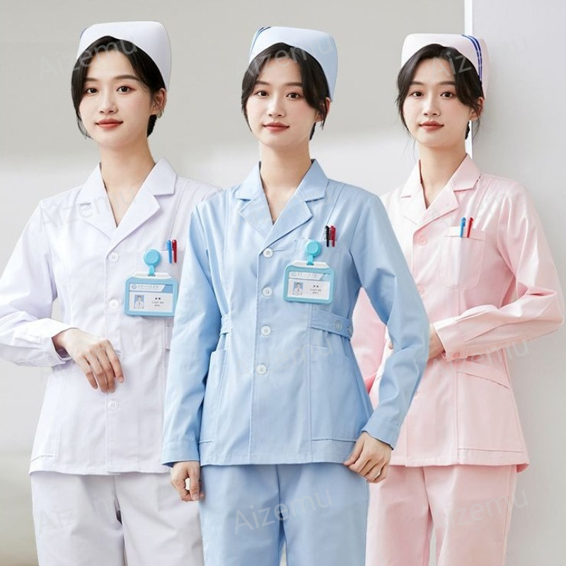 새로운 흰색 긴팔 간호사 유니폼 실험복 의사 유니폼 여 - Medical Lab Coat 리뷰 및 가격