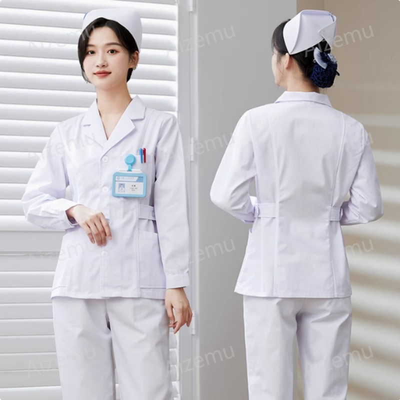 새로운 흰색 긴팔 간호사 유니폼 실험복 의사 유니폼 여 - Medical Lab Coat 리뷰 및 가격