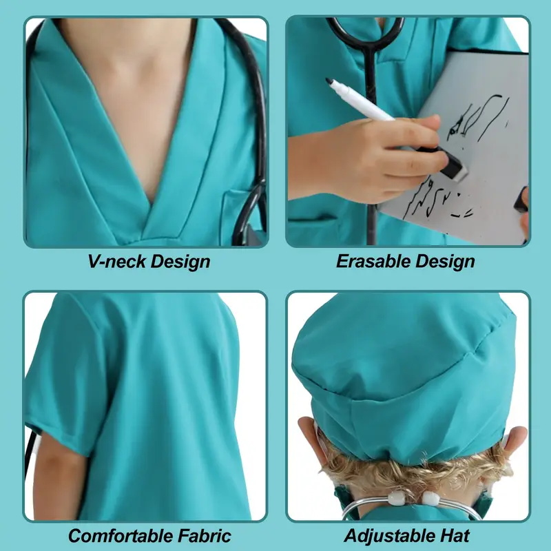 7PCS 어린이 의사 간호사 코스프레 복장 소년 소녀  - Medical Lab Coat 리뷰 및 가격