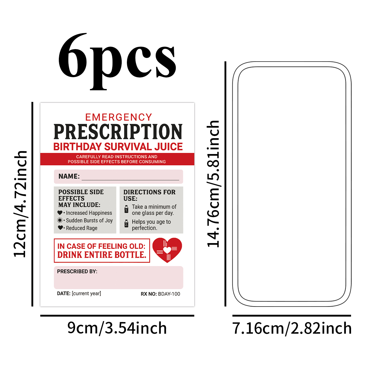 6pcs 재미있는 응급 처방전 생일 와인병 라벨, 손으 - Medical Label 리뷰 및 가격