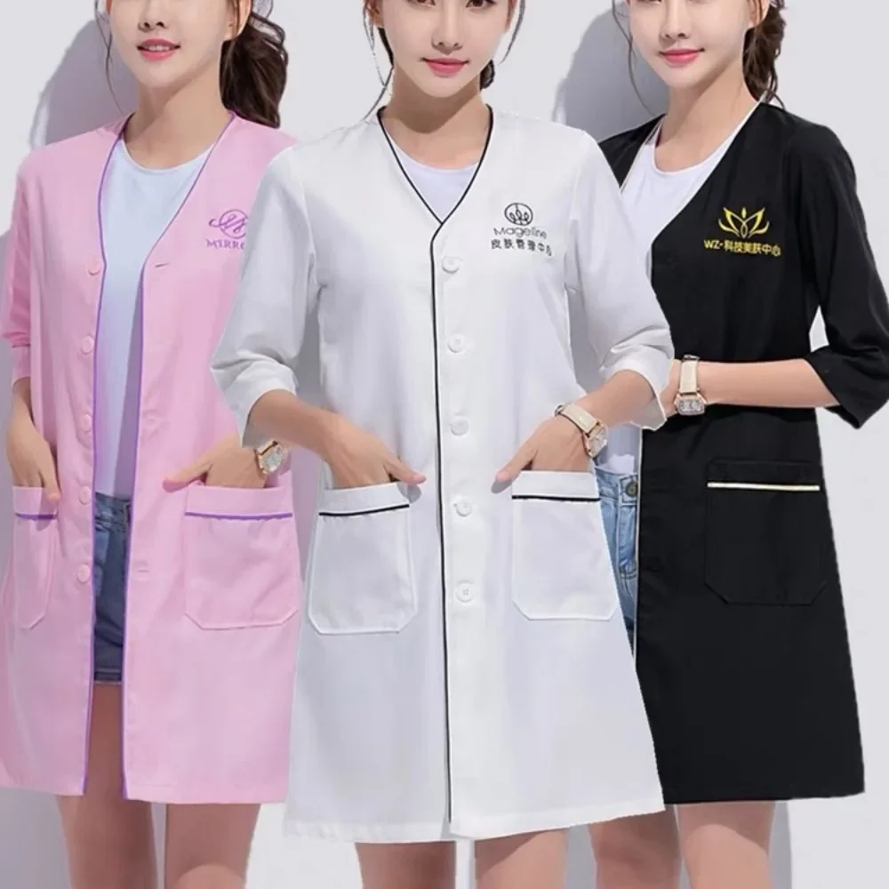 맞춤형 로고 뷰티 유니폼 미용사 스킨 매니저 작업복 스 - Medical Lab Coat 리뷰 및 가격