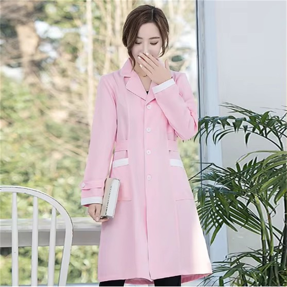 고급 회색 단색 슬림 단순 주름 방지 스파 유니폼 미용 - Medical Lab Coat 리뷰 및 가격