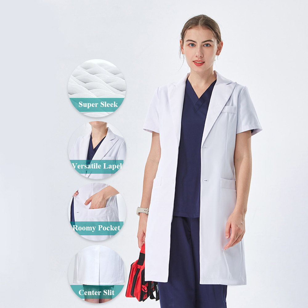 사려 깊은 라펠 칼라 화이트 실험복 의사용 면 폴리에스 - Medical Lab Coat 리뷰 및 가격