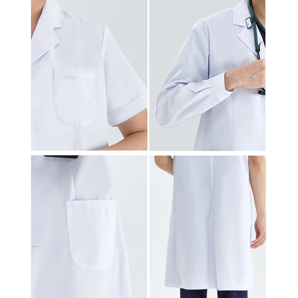 남녀공용 화이트 코트, 병원 의사 슬림 간호사 유니폼, - Medical Lab Coat 리뷰 및 가격