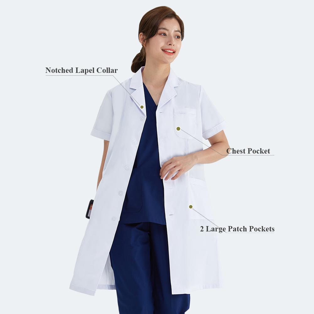 남녀공용 화이트 코트, 병원 의사 슬림 간호사 유니폼, - Medical Lab Coat 리뷰 및 가격