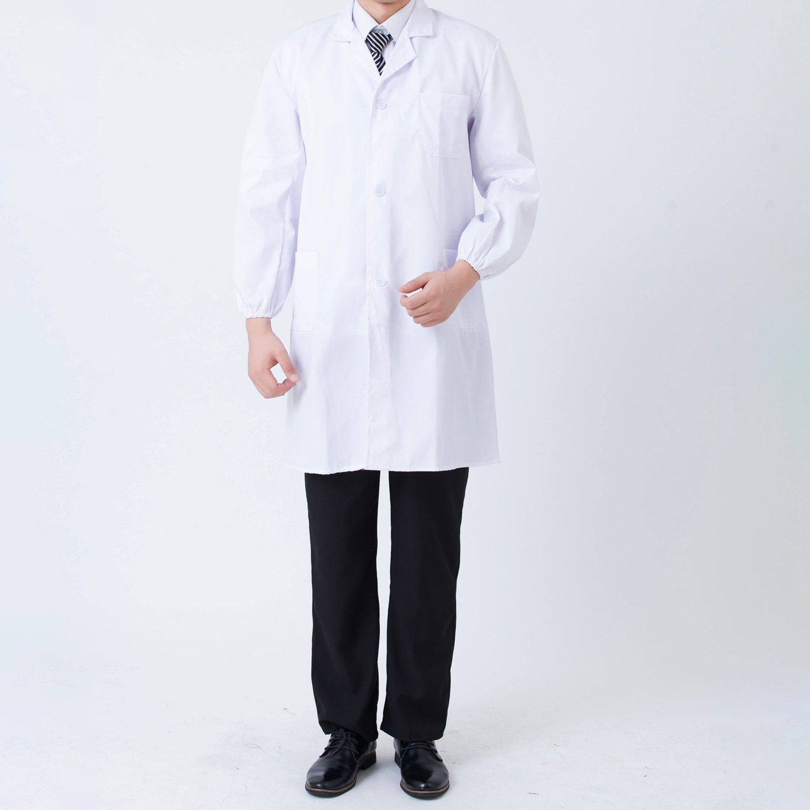 병원 과학자 학교를 위한 탄력 있는 팔목 피부 친화적인 - Medical Lab Coat 리뷰 및 가격